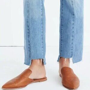 Madewell Brown Mules Elegant Pointed-Toe Design - Gemma Mule leather